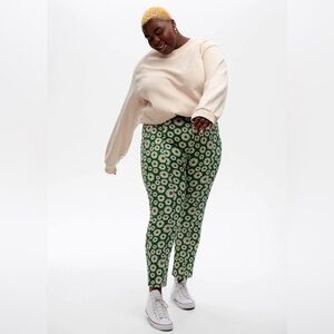 Lucy & Yak Camden Organic Trousers – Citrus Daisy Print – US 2